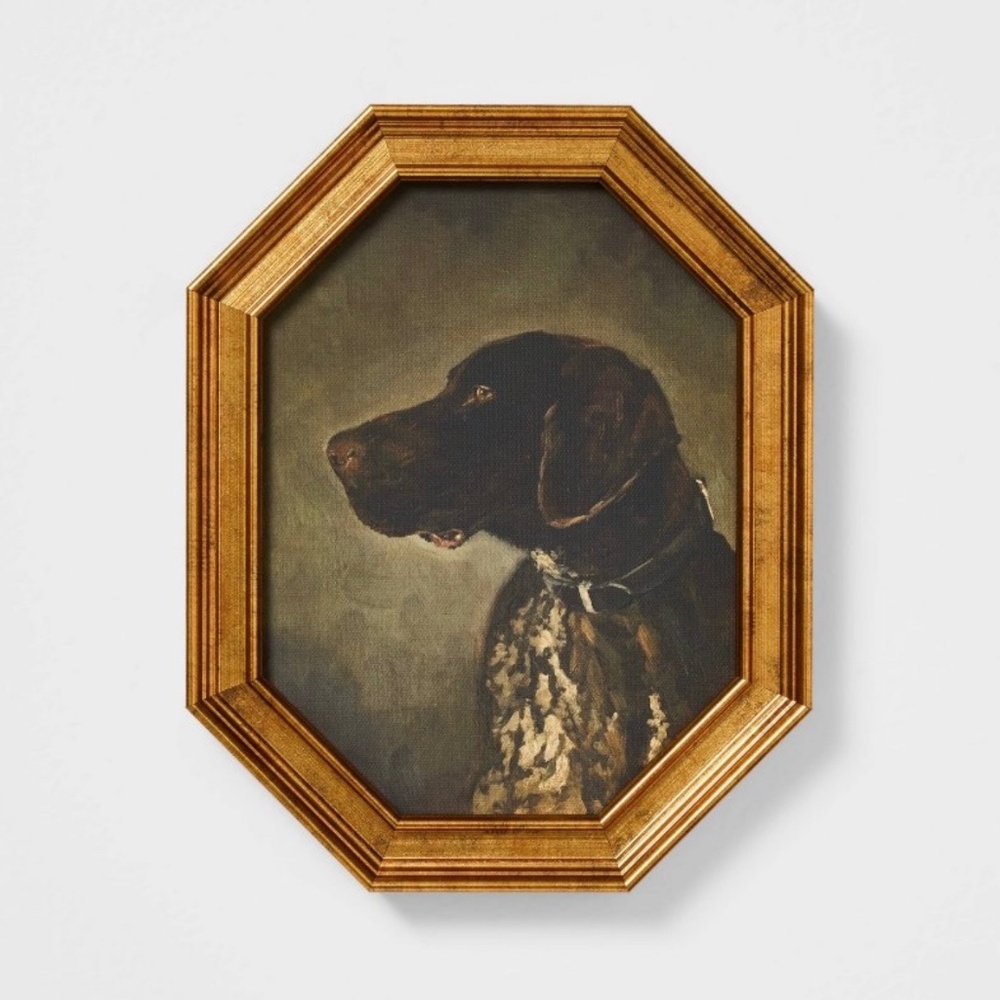 8"x10" Pointer Dog Portrait Framed Art - Threshold Studio McGee